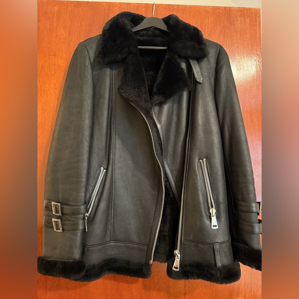 Natural Black Lamb Leather Jacket